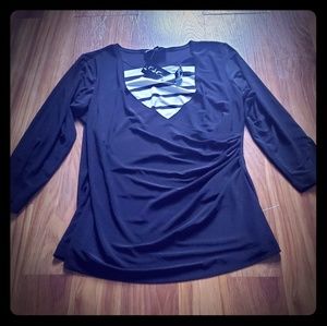 Black and white dress shirt